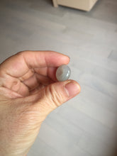 Load image into Gallery viewer, 15.7mm Type A 100% Natural green/gray Jadeite Jade Safety Guardian Button donuts Pendant PC112