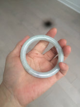Load image into Gallery viewer, 55.5mm certified Type A 100% Natural light green/purple round cut Jadeite Jade bangle BK77-3787