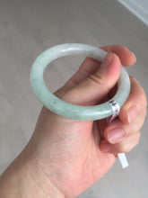 Load image into Gallery viewer, 54.8mm certified natural 100% natural Type A light green round cut jadeite jade bangle BP2-4990