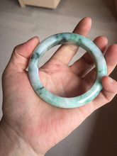Load image into Gallery viewer, 57.7mm certified Type A 100% Natural sunny green white purple Jadeite Jade bangle BQ44-4138