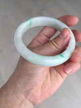 Load image into Gallery viewer, Shopify only. 55.7mm certified 100% natural icy watery light white/sunny green jadeite jade bangle BN73-9363
