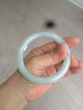 Load image into Gallery viewer, 55.5mm certified Type A 100% Natural light green/purple round cut Jadeite Jade bangle BK77-3787