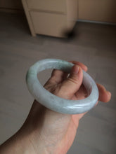 Load image into Gallery viewer, 61.8 mm certified type A 100% Natural light green/white/purple chubby Jadeite Jade bangle BH44-2807