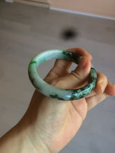 Load image into Gallery viewer, 56.3mm certified 100% natural Type A dark green/sunny green  jadeite jade bangle K106-2835