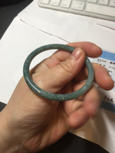 Load image into Gallery viewer, 53.2mm Certified Type A 100% Natural light green/blue slim round cut Guatemala Jadeite bangle BS61-4632