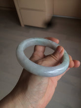 Load image into Gallery viewer, 61.8 mm certified type A 100% Natural light green/white/purple chubby Jadeite Jade bangle BH44-2807