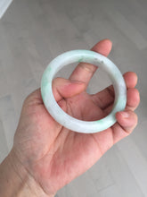 Load image into Gallery viewer, Shopify only. 55.7mm certified 100% natural icy watery light white/sunny green jadeite jade bangle BN73-9363