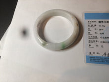 Load image into Gallery viewer, 57.8mm certified  100% natural sunny green/white jadeite jade bangle BF42-1471
