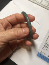 Load image into Gallery viewer, 53.2mm Certified Type A 100% Natural light green/blue slim round cut Guatemala Jadeite bangle BS61-4632