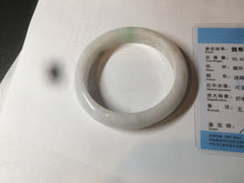 Load image into Gallery viewer, 57.8mm certified  100% natural sunny green/white jadeite jade bangle BF42-1471