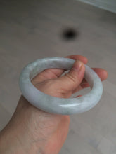Load image into Gallery viewer, 61.8 mm certified type A 100% Natural light green/white/purple chubby Jadeite Jade bangle BH44-2807