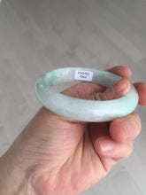Load image into Gallery viewer, Shopify only. 55.7mm certified 100% natural icy watery light white/sunny green jadeite jade bangle BN73-9363