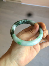 Load image into Gallery viewer, 56.3mm certified 100% natural Type A dark green/sunny green  jadeite jade bangle K106-2835