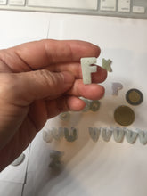 Load image into Gallery viewer, 100% natural type A green purple white jadeite jade Initial letter group PB41 E, F, H, K, P, L, O, Q, U, V, Y, Z