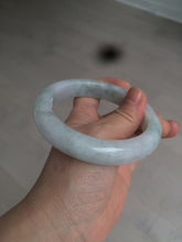 Load image into Gallery viewer, 61.8 mm certified type A 100% Natural light green/white/purple chubby Jadeite Jade bangle BH44-2807