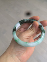 Load image into Gallery viewer, 56.3mm certified 100% natural Type A dark green/sunny green  jadeite jade bangle K106-2835