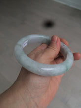 Load image into Gallery viewer, 61.8 mm certified type A 100% Natural light green/white/purple chubby Jadeite Jade bangle BH44-2807