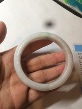 Load image into Gallery viewer, 57.8mm certified  100% natural sunny green/white jadeite jade bangle BF42-1471