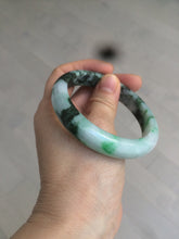 Load image into Gallery viewer, 56.3mm certified 100% natural Type A dark green/sunny green  jadeite jade bangle K106-2835