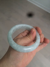 Load image into Gallery viewer, 54.9mm certified 100% natural Type A light green chubby jadeite jade bangle BK76-3784