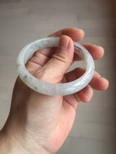 Load image into Gallery viewer, 53.5mm 100% natural certified icy watery light green/white/light purple jadeite jade bangle AU40-8149