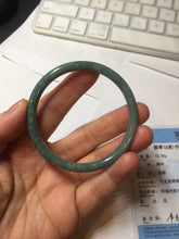 Load image into Gallery viewer, 53.2mm Certified Type A 100% Natural light green/blue slim round cut Guatemala Jadeite bangle BS61-4632