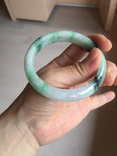 Load image into Gallery viewer, 56.9mm 100% natural Type A sunny green white purple jadeite jade bangle BN6-8241