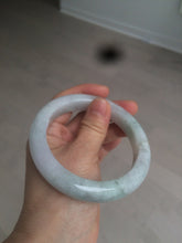 Load image into Gallery viewer, 61.8 mm certified type A 100% Natural light green/white/purple chubby Jadeite Jade bangle BH44-2807