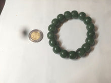 Load image into Gallery viewer, 100% Natural 10.7/11.9mm dark green/gray/black vintage style Jade(碧玉) bead bracelet group HF45