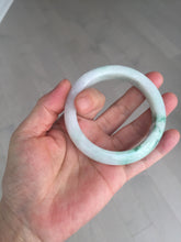 Load image into Gallery viewer, 56mm certified 100% natural icy watery light white/sunny green jadeite jade bangle BN72-3878