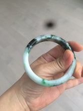 Load image into Gallery viewer, 56.3mm certified 100% natural Type A dark green/sunny green  jadeite jade bangle K106-2835