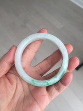 Load image into Gallery viewer, 56.1mm certified 100% natural  icy watery light white/sunny green jadeite jade bangle BN71-3879
