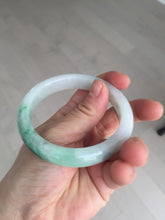 Load image into Gallery viewer, 56.1mm certified 100% natural  icy watery light white/sunny green jadeite jade bangle BN71-3879