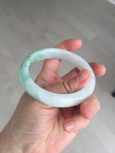 Load image into Gallery viewer, 56.1mm certified 100% natural  icy watery light white/sunny green jadeite jade bangle BN71-3879