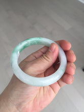 Load image into Gallery viewer, 56.1mm certified 100% natural  icy watery light white/sunny green jadeite jade bangle BN71-3879