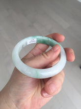 Load image into Gallery viewer, 56.1mm certified 100% natural  icy watery light white/sunny green jadeite jade bangle BN71-3879