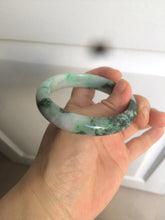 Load image into Gallery viewer, 56.3mm certified 100% natural Type A dark green/sunny green  jadeite jade bangle K106-2835