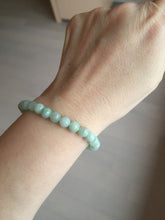 Load image into Gallery viewer, 6.3mm 100% natural type A green/white jadeite jade beads bracelet group BK104 added-on item