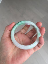 Load image into Gallery viewer, 56.1mm certified 100% natural  icy watery light white/sunny green jadeite jade bangle BN71-3879