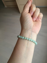 Load image into Gallery viewer, 6.3mm 100% natural type A green/white jadeite jade beads bracelet group BK104 added-on item