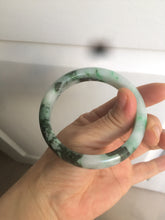 Load image into Gallery viewer, 56.3mm certified 100% natural Type A dark green/sunny green  jadeite jade bangle K106-2835