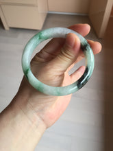 Load image into Gallery viewer, 56.9mm 100% natural Type A sunny green white purple jadeite jade bangle BN6-8241