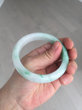 Load image into Gallery viewer, 56.1mm certified 100% natural  icy watery light white/sunny green jadeite jade bangle BN71-3879