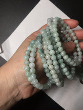 Load image into Gallery viewer, 6.3mm 100% natural type A green/white jadeite jade beads bracelet group BK104 added-on item