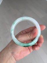 Load image into Gallery viewer, 56.1mm certified 100% natural  icy watery light white/sunny green jadeite jade bangle BN71-3879