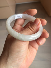 Load image into Gallery viewer, 52.5mm 100% natural certified icy watery light green/white/light purple jadeite jade bangle AU39-8148