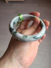Load image into Gallery viewer, 56.8mm certificated Type A 100% Natural white/green/purple Jadeite Jade bangle E47-6211