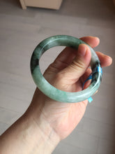 Load image into Gallery viewer, 60.3mm certified type A 100% Natural green/black Jadeite Jade bangle BM42-8565