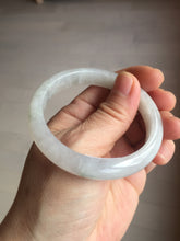 Load image into Gallery viewer, 52.5mm 100% natural certified icy watery light green/white/light purple jadeite jade bangle AU39-8148