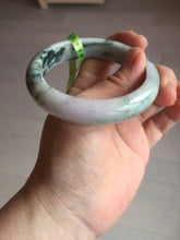 Load image into Gallery viewer, 56.8mm certificated Type A 100% Natural white/green/purple Jadeite Jade bangle E47-6211
